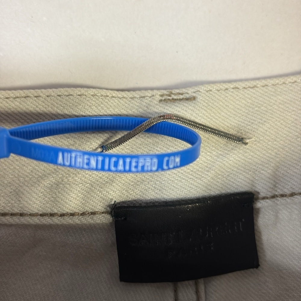 SAINT LAURENT Carrot Fit Denim Jeans Grey Off White Size 28 NWT - Picture 11 of 12